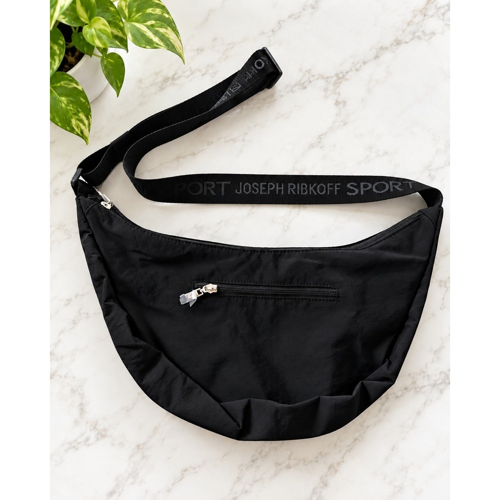 Joseph Ribkoff Sport Black Belt Bag Fanny Pack Large Adjustable Waist Crossbody